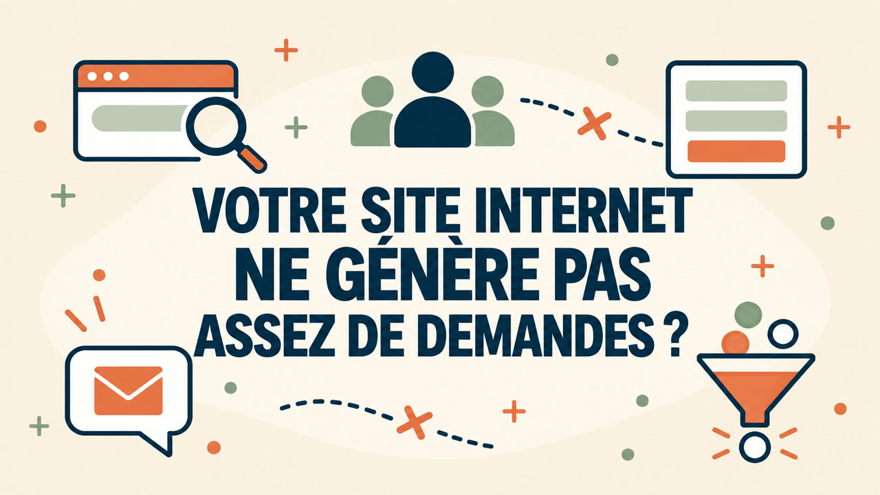 Illustration des freins &agrave; la g&eacute;n&eacute;ration de demandes : visibilit&eacute;, visiteurs et formulaire de contact