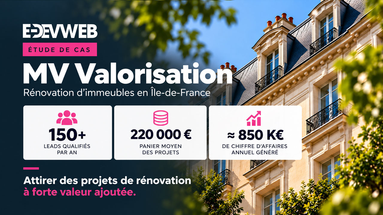 Strat&eacute;gie d'acquisition digitale MV VALORISATION