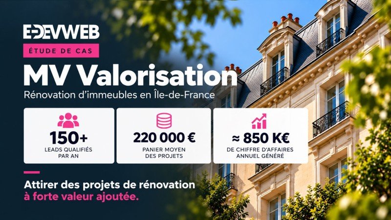 Strat&eacute;gie d'acquisition digitale MV VALORISATION